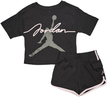 Jordan Hidden Trainingspakken Baby - Grijs - Maat 74 - 80 CM - Katoen Jersey Grey