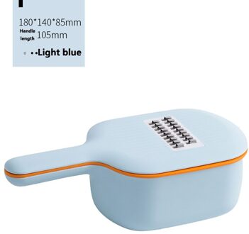 Jordan Judy Fruit Groente Snijder Kom Multifunctioneel Dunschiller Keuken Slicer Rasp Met Afvoer Mand Slicer Voor Voedsel Smart Home licht blauw