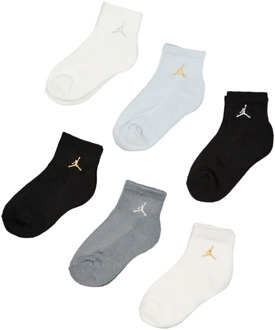 Jordan Kids Ankle 6 Pack Sokken Unisex - Grijs - Maat 27 - 30 Grey
