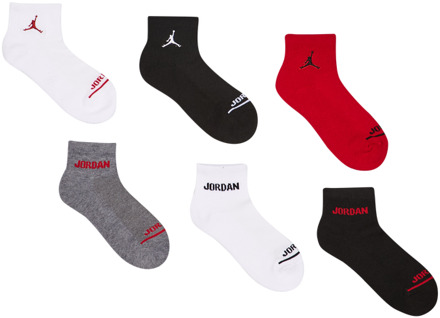 Jordan Kids Ankle 6 Pack Sokken Unisex - Rood - Maat 12 - 24 MONTHS Red
