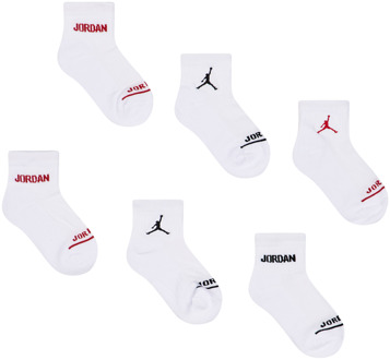 Jordan Kids Ankle 6 Pack Sokken Unisex - Wit - Maat 35 - 38 White