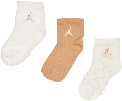 Jordan Kids Ankle No Slip 3 Pack Sokken Unisex - Bruin - Maat 27 - 30 - Katoen Brown
