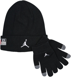 Jordan Kids Beanie Winter mutzen Unisex - Zwart - Maat YOUTH - Katoen Black