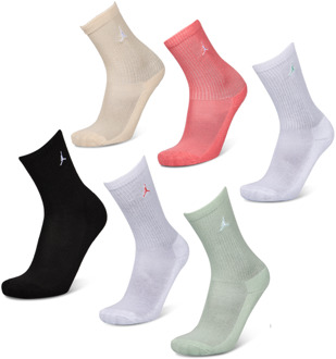 Jordan Kids Crew 6 Pack Sokken Unisex - Blauw - Maat 39 - 42 Blue