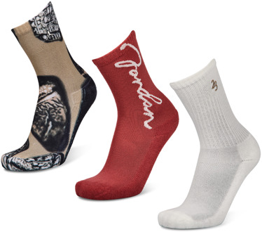 Jordan Kids Crew 6 Pack Sokken Unisex - Groen - Maat 39 - 42 Green