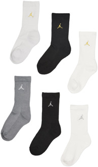 Jordan Kids Crew 6 Pack Sokken Unisex - Wit - Maat 35 - 38 White