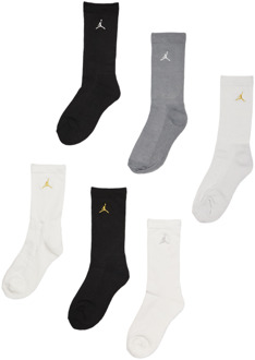 Jordan Kids Crew 6 Pack Sokken Unisex - Wit - Maat 39 - 42 White