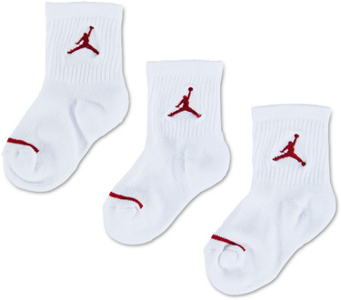 Jordan Kids Crew Sokken Unisex - Wit - Maat 27 - 30 - Katoen White