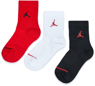 Jordan Kids Crew Sokken Unisex - Zwart - Maat 31 - 34 - Katoen Black