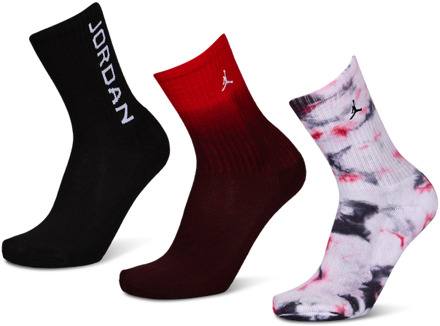 Jordan Kids Jumpman Crew 3 Pack Sokken Unisex - Zwart - Maat 39 - 42 - Katoen Black
