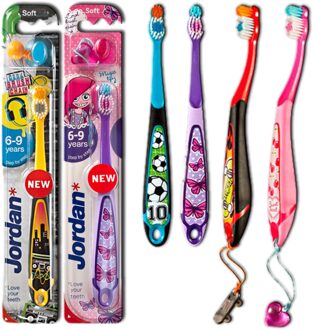 Jordan Kids - Tandenborstel Soft 6-9 jaar - Willekeurig