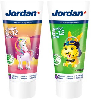 Jordan Kids - Tandpasta 6/12 Jaar - Milde Fruitsmaak - 50ml