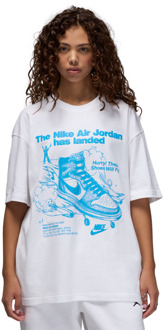 Jordan Oversized Graphic T-shirts Dames - Wit - Maat M - Katoen Jersey White