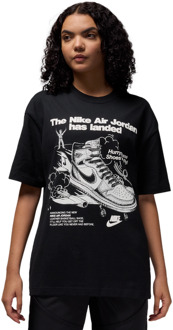 Jordan Oversized Graphic T-shirts Dames - Zwart - Maat L - Katoen Jersey Black