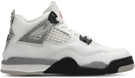 Jordan Retro 4 Peuterschoenen - Wit - Maat 33.5 - Leer White