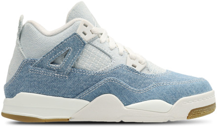 Jordan Retro 4 Peuterschoenen - Wit - Maat 33.5 - Leer White