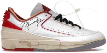 Jordan Retro Low Off-White White Red Sneakers Jordan , Red , Heren - 44 EU