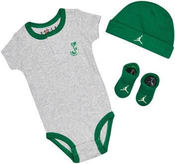 Jordan Rib 2 Pc Geschenksets Baby - Grijs - Maat 50 - 56 CM - Katoen Jersey Grey