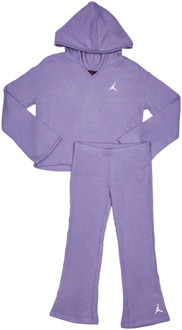 Jordan Rib Trainingspakken Peuter - Paars - Maat 92 - 98 CM - Poly Jersey Purple