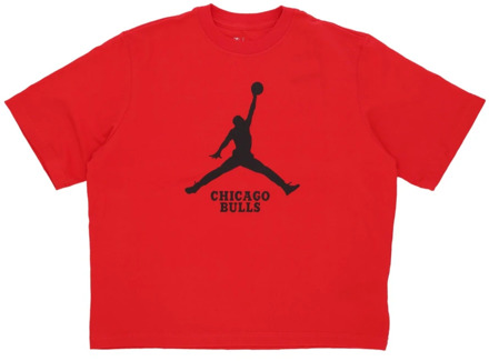 Jordan Rode NBA Essential Boxy Tee Jordan , Red , Dames - L,M,S