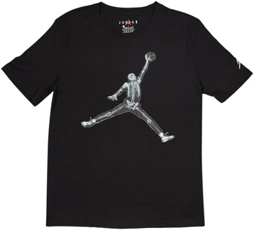 Jordan Skeleton Jumpman T-shirts Kinder - Zwart - Maat 128 - 137 CM - Katoen Jersey Black