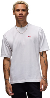 Jordan Sneaker Patch T-shirts Heren - Wit - Maat XXL - Katoen Jersey White