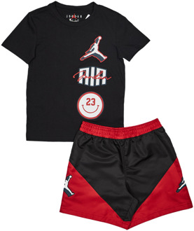 Jordan Stacked Trainingspakken Baby - Zwart - Maat 86 - 92 CM - Katoen Jersey Black