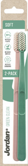Jordan Tandenborstel Jordan Green Clean Soft 2 st
