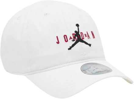 Jordan Wit Logo Contrast Baret Lente/Zomer Collectie Jordan , White , Unisex - ONE Size