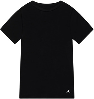 Jordan Zwart T-shirt Flight Base Geribbelde Ronde Hals Jordan , Black , Heren - Xl,L,M,S