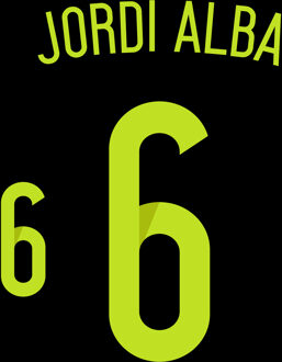 Jordi Alba 6 - Officiële Spanje Shirt Uit Bedrukking 2014-2015