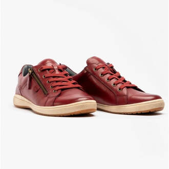 Josef Seibel CAREN 12 Dames Leren Sneakers Bordeaux Rood