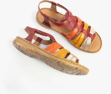 Josef Seibel Ivy 02 Dames Sandalen Rood-multi - maat Veelkleurig