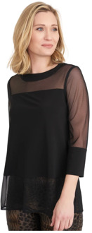 Joseph Ribkoff Losse blouse met gestileerde print Joseph Ribkoff , Black , Dames - XL