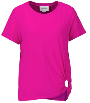 Joseph Ribkoff Roze T-shirt met ringopening Joseph Ribkoff , Pink , Dames - Xl,M,S