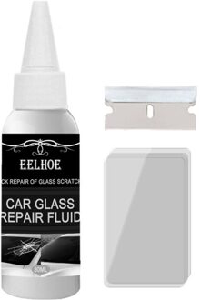 Joshnese Voorruit Reparatie 30Ml Auto Voorruit Reparatie Tool Diy Curing Lijm Auto Glas Kras Crack Herstellen Kit 1stk reeks