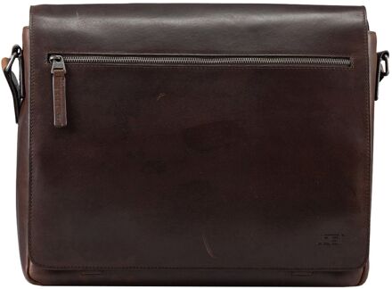Jost Lund Shoulderbag L brown schoudertas heren Bruin - H 30 x B 38 x D 10 cm