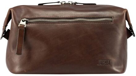 Jost Lund Toiletbag brown toilettas Bruin - H 14 x B 25 x D 14 cm