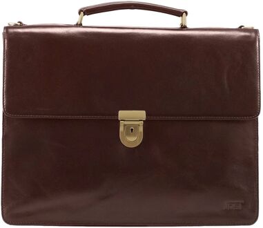 Jost Skagen Briefcase 2 Comp. brown Bruin - H 30 x B 40 x D 12 cm