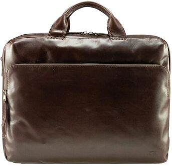 Jost Skagen Businessbag 2 Comp. brown schoudertas heren Bruin - H 30 x B 40 x D 11 cm