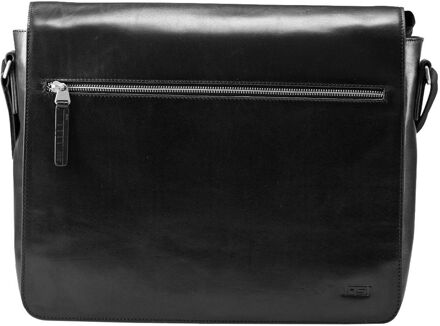 Jost Skagen Shoulderbag L black schoudertas heren Zwart - H 30 x B 38 x D 10 cm