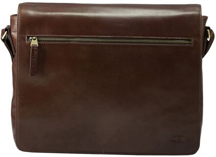 Jost Skagen Shoulderbag L brown schoudertas heren Bruin - H 30 x B 38 x D 10 cm