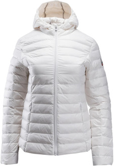 JOTT Hooded Cloe Donsjas - Net Over de Top Jott , White , Dames - L,S