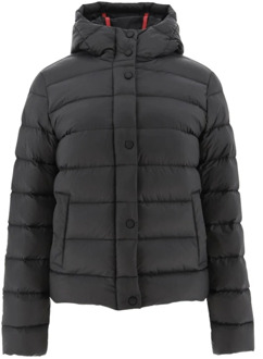 JOTT Zwarte Parka met Rechte Snit Jott , Black , Dames - XL