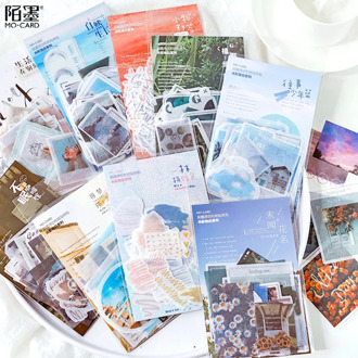 Journamm 40pcs/lot Ins Scenery Stickers Cute Stickers Stationery Sticker Planner Scrapbooking Stationery Japanese Diary Stickers