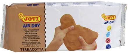 Jovi Kinder speelgoed klei - 1x kilo - kleur terracotta - Boetseer/boetseren klei Bruin