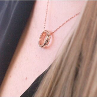 Joy Hanger - Oostenrijks Kristal Wit en roségoud - One Size