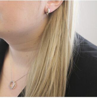 Joy oorbellen - Oostenrijks kristal Wit Zilver - One Size