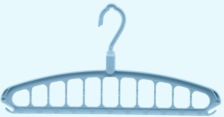 Joybos 6Pcs Multifunctionele Kledingrek Opslag Slaapzaal Huishouden Garderobe Regeling Rek Babykleertjes Rack Drogen Hanger blauw