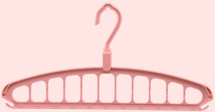 Joybos 6Pcs Multifunctionele Kledingrek Opslag Slaapzaal Huishouden Garderobe Regeling Rek Babykleertjes Rack Drogen Hanger roze